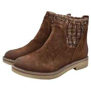 Comfortiva Womens Size 8.5 Rawnie Rich Brown Suede Chelsea Booties Boots Shoes